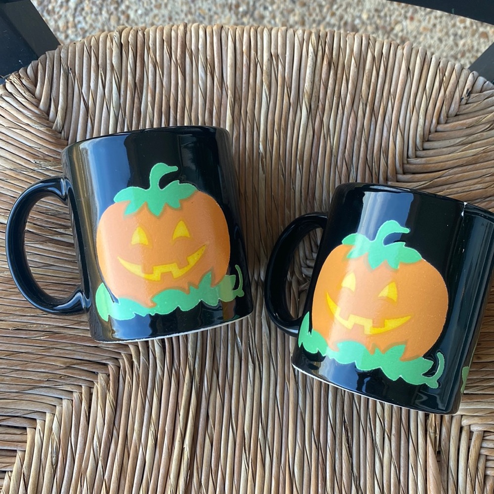 Waechtersbach W Germany Pumpkin Fall Mug Set German Collectible Harvest